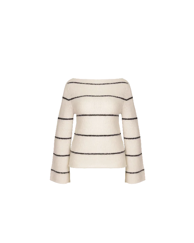 MILO SWEATER IVORY STRIPE