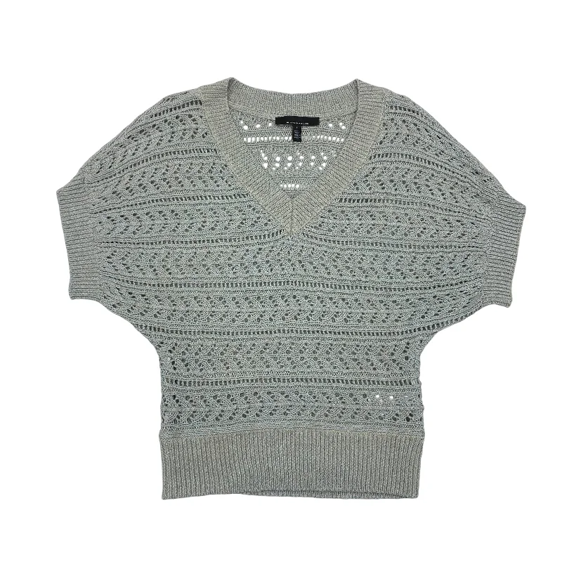 Sweater Ss By White House Black Market In Grey & Silver, Size:M