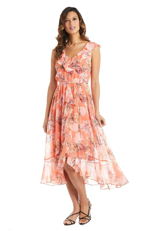 R&M Richards 7804 High Low Print Chiffon Dress Sale