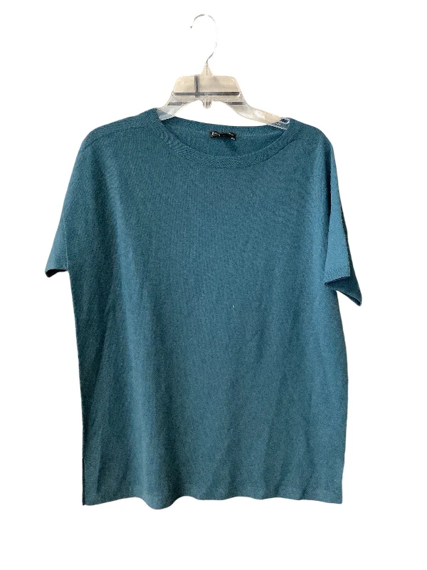 Sweater Short Sleeve By Eileen Fisher In Blue, Size: S