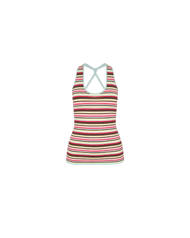 MARLA HALTER TOP CANDY STRIPE