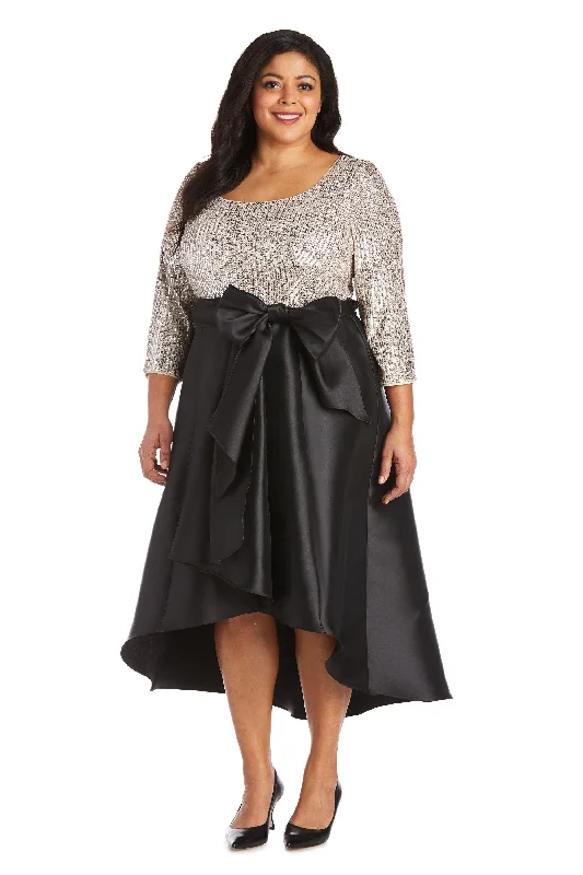 R&M Richards 7411W Plus Size High Low Dress