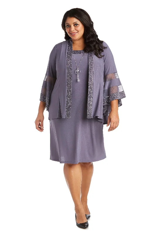 R&M Richards 7005W Plus Size Two Piece Set Jacket Dress