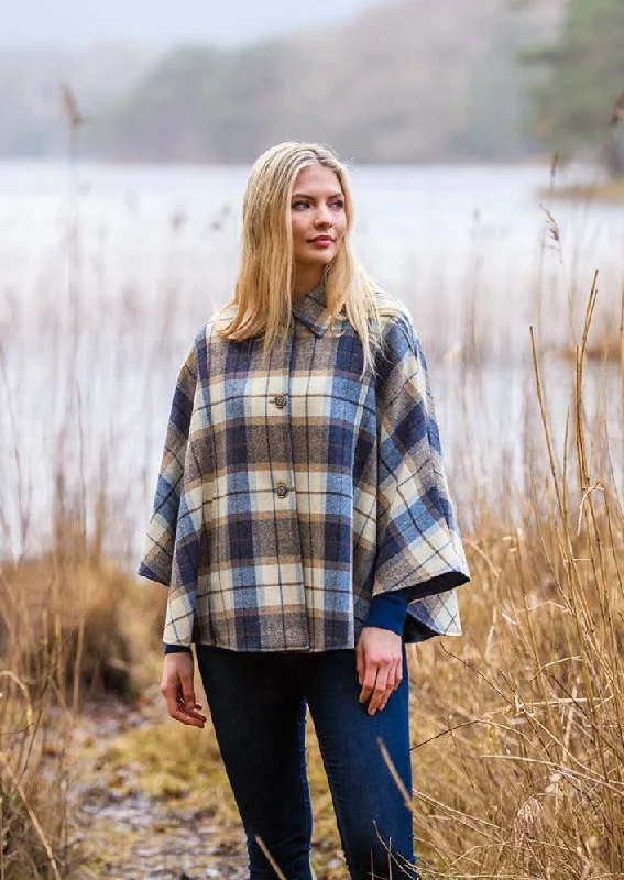 Mucros Country Cape | Blue Check