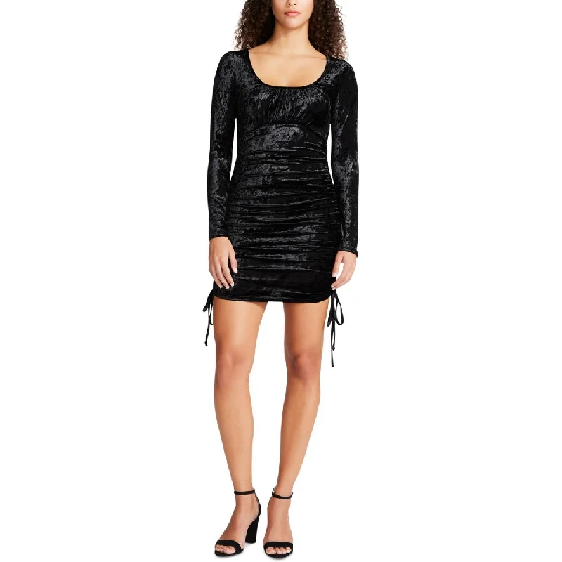 Juniors Ema Womens Bodycon Ruched Cocktail and Party Dress