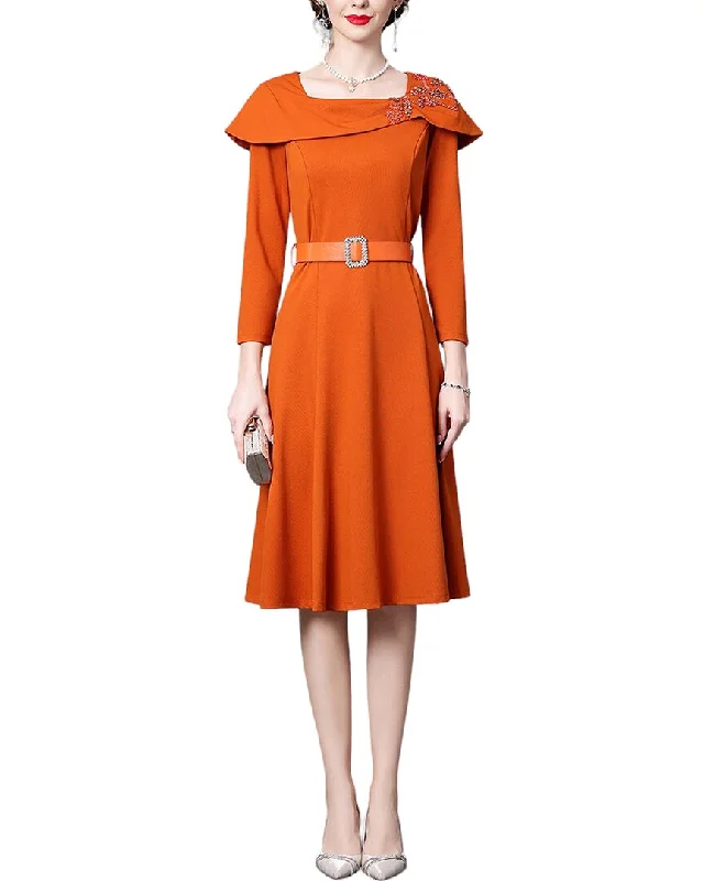 Anette 3/4-Sleeve Midi Dress