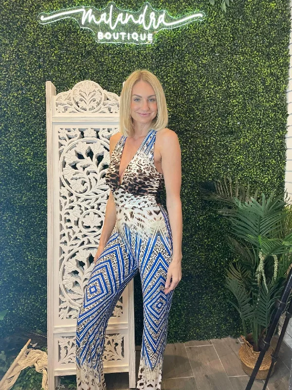 LIVING PROOF Multi Leopard Print Jumpsuit