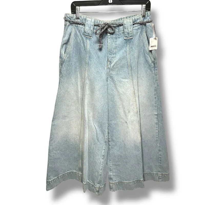 Jeans Wide Leg By We The Free In Blue Denim, Size: 8