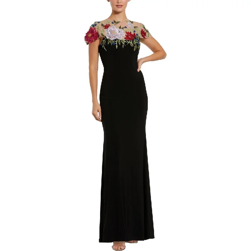 Womens Embellished Formal Evening Dress