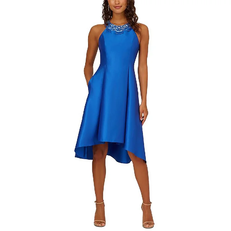 Mikado Womens Satin Embellished Cocktail And Party Dress