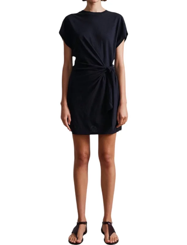 Nina Cinched Mini Dress In Black