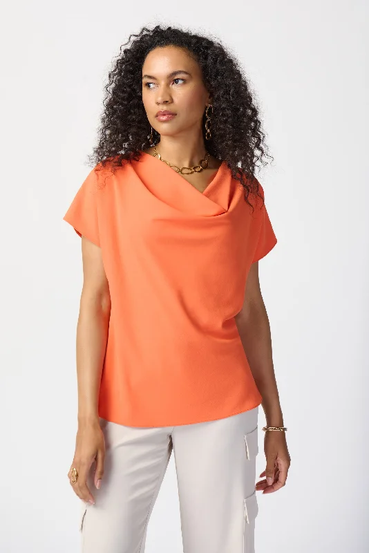 Joseph Ribkoff Woven Cowl Neck Top