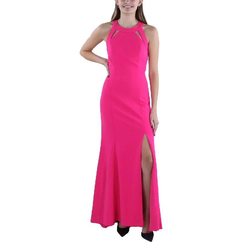 Womens Halter Maxi Evening Dress