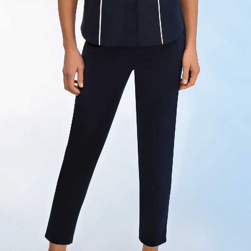 Stretch Waist Capri in Navy