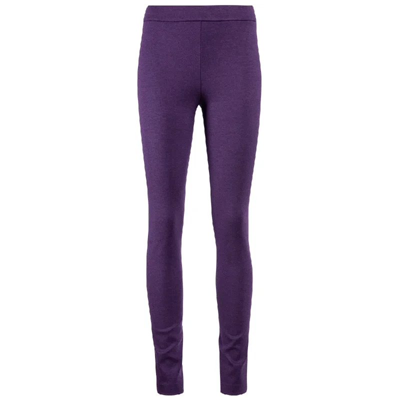 Melange Pull On Pant in Purple