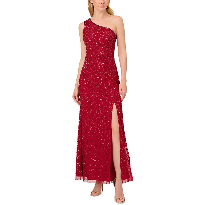 Womens Full Length Sequined Evening Dress