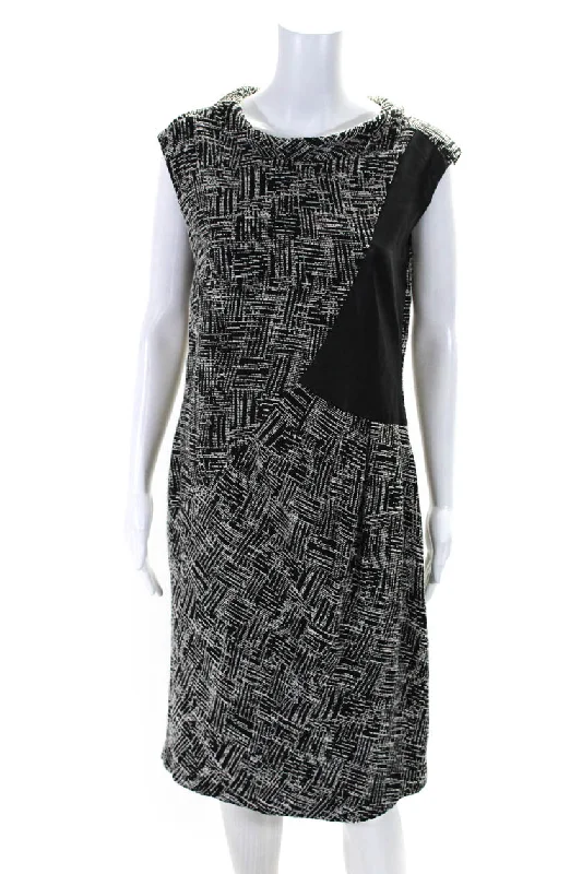 Lafayette 148 New York Women's Sleeveless A-Line Midi Dress Black