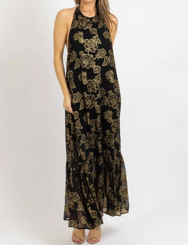 Andie Maxi Dress In Black/gold