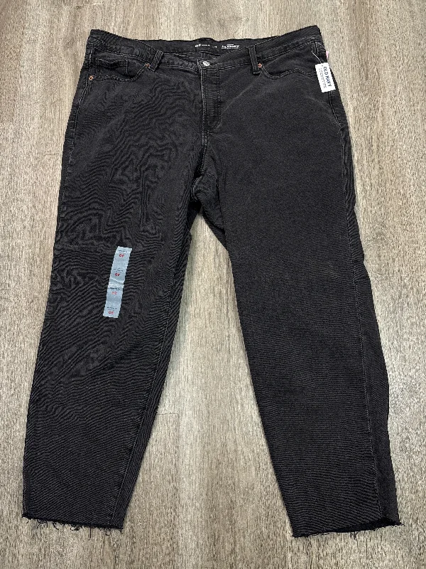 Jeans Straight By Old Navy In Black Denim, Size: 20