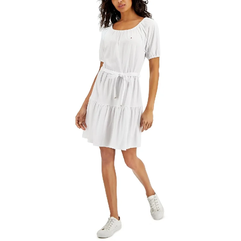 Womens Tiered Short Mini Dress