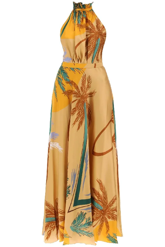 Raquel Diniz Women's Giovanna Silk Satin Maxi Dress