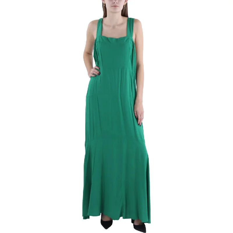 Plus Womens Sleeveless Long Maxi Dress