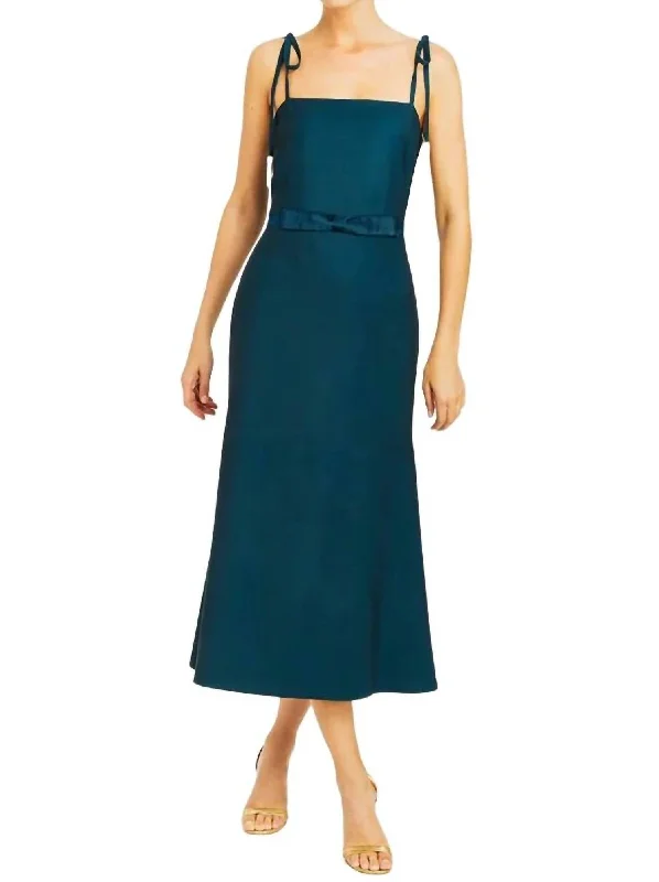 Tropez Reversible Midi Dress In Navy Ombre