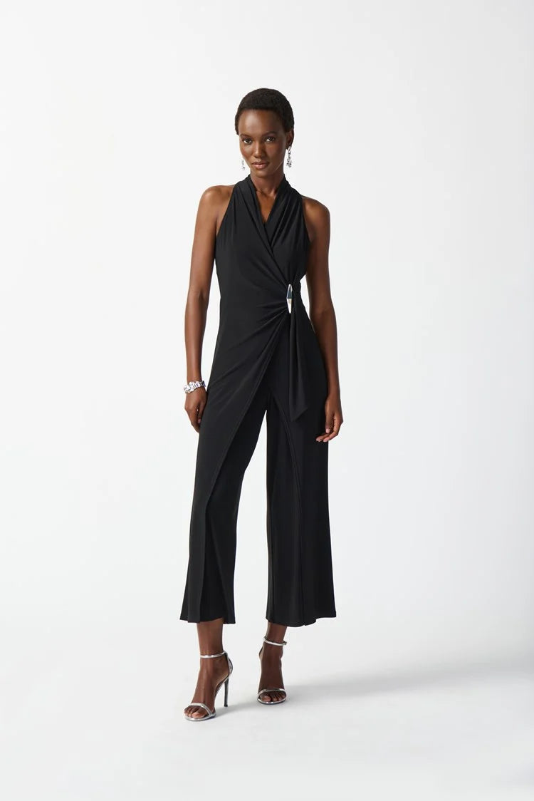 Joseph Ribkoff Silky Knit Wrap Culotte Jumpsuit