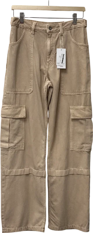 MANGO Beige Pocket Cargo Jeans UK 10