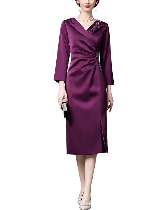 Anette 3/4-Sleeve Midi Dress