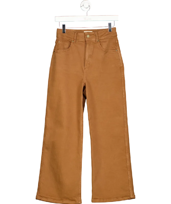 Sezane Brown Le Crop Jeans UK 8