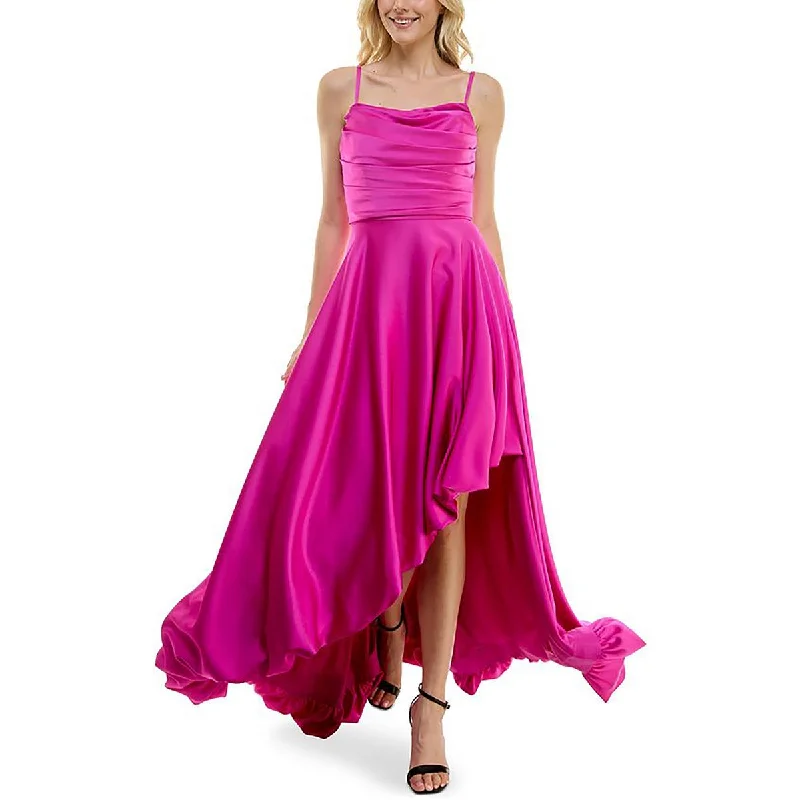 Womens Asymmetric Polyester Evening Dress