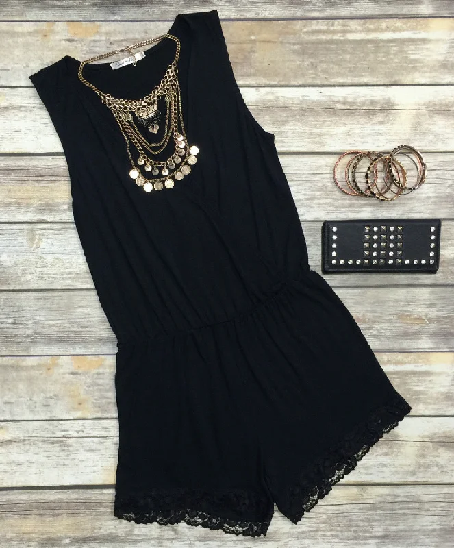 Simply Stated Romper: Black