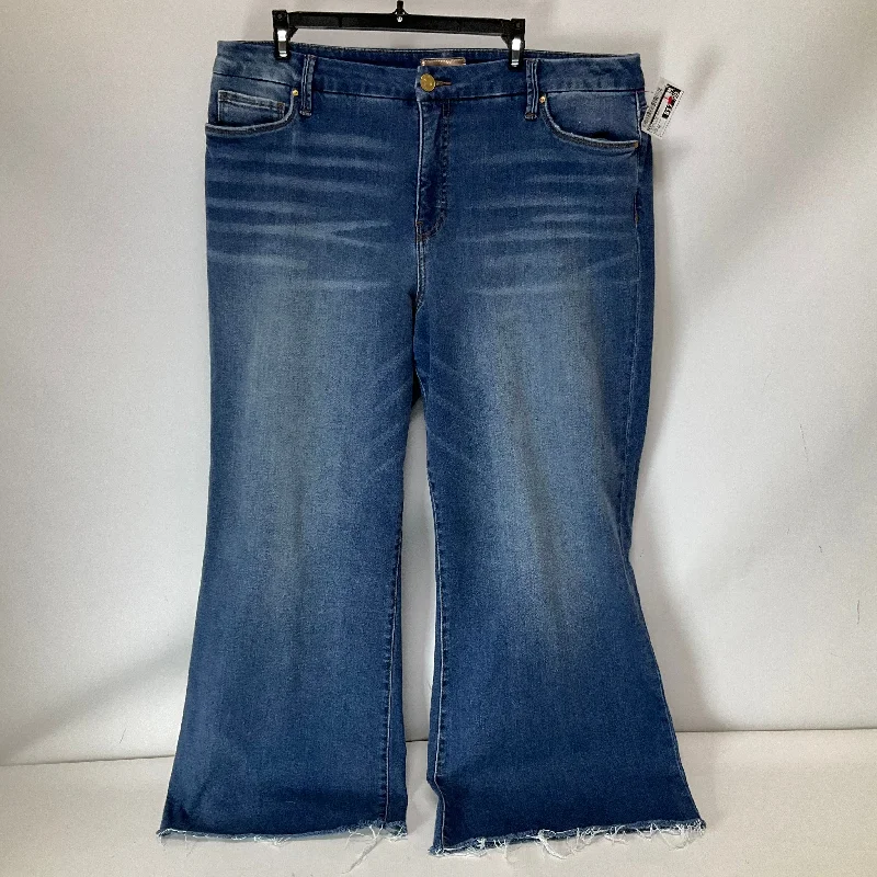 Jeans Straight By Kut In Blue Denim, Size: 18