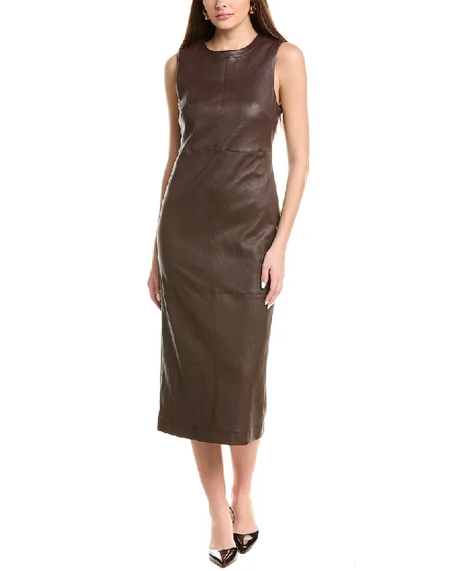 Brunello Cucinelli Leather Maxi Dress