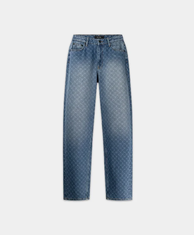 Blue Avery Monogram Jeans