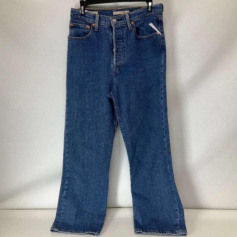 Jeans Straight By Levis In Blue Denim, Size: 6