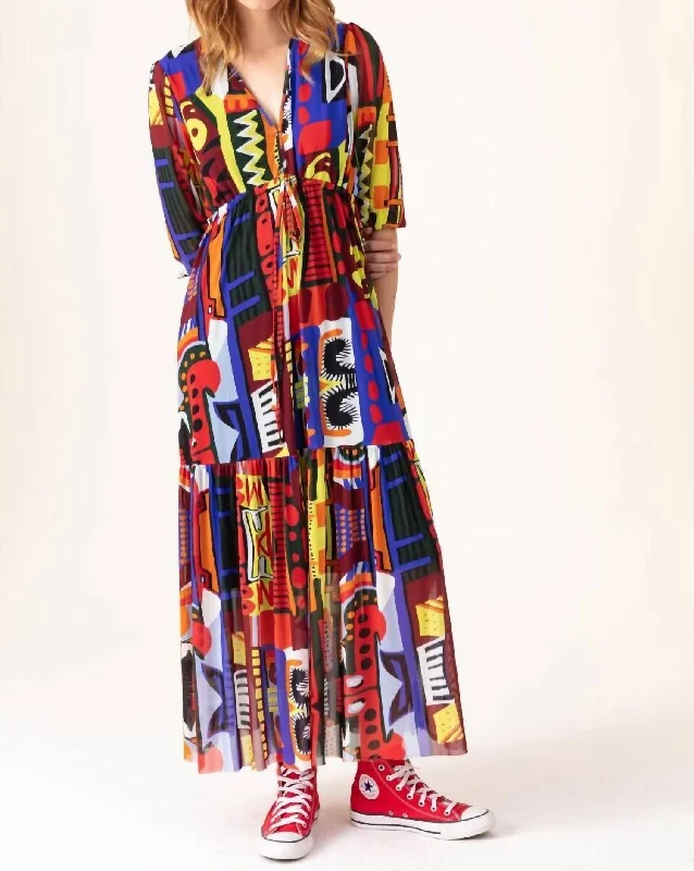 Aztec Maxi In Red/multi