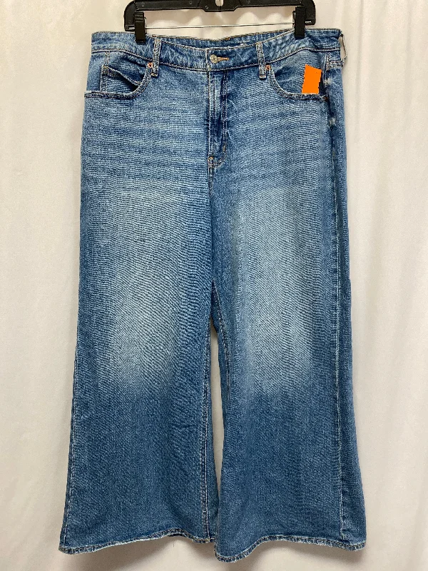 Jeans Wide Leg By Old Navy In Blue Denim, Size: 16