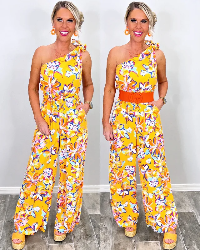 Vacay Vibes One Shoulder Jumpsuit