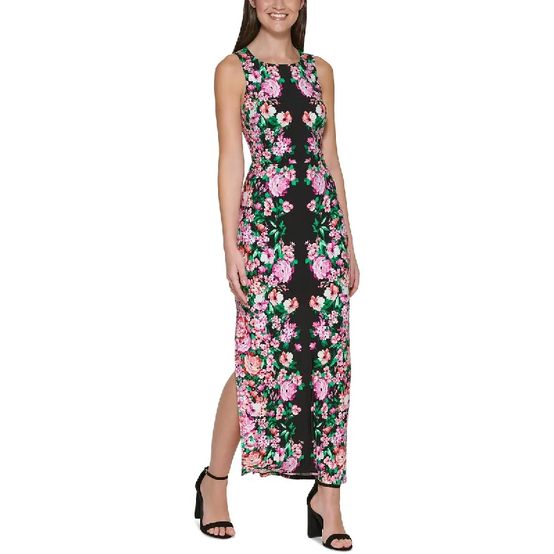 Womens Floral Print Long Maxi Dress