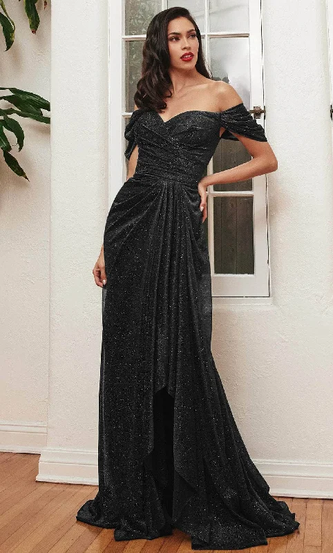 Ladivine CD878 - Draped Off Shoulder Prom Dress