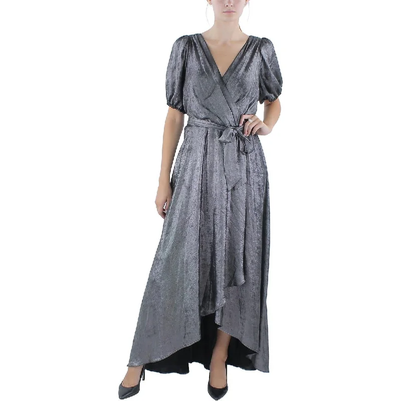 Womens Metallic Polyester Evening Dress