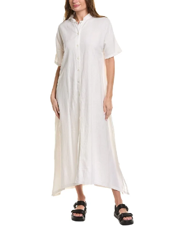 SOLE Tunic Linen-Blend Maxi Dress