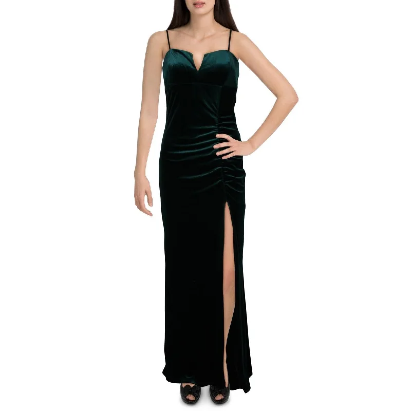 Womens Velvet Long Evening Dress