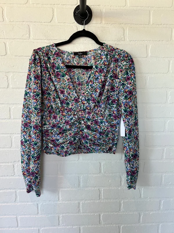 Floral Print Top Long Sleeve Lulus, Size S