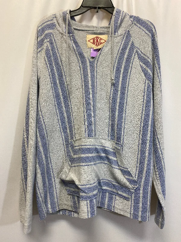 Grey Top Long Sleeve Clothes Mentor, Size L