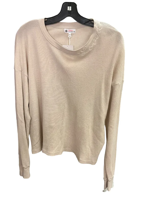 Top Long Sleeve Basic By Sundry In Cream, Size: S