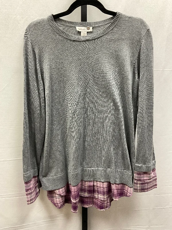 Top Long Sleeve By Coldwater Creek In Grey, Size: Petite  M