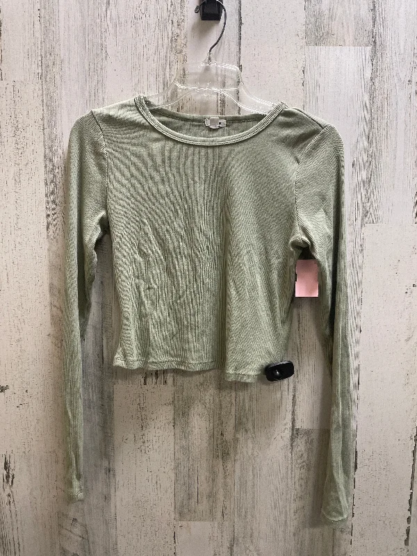 Top Long Sleeve By Garage In Green, Size: M